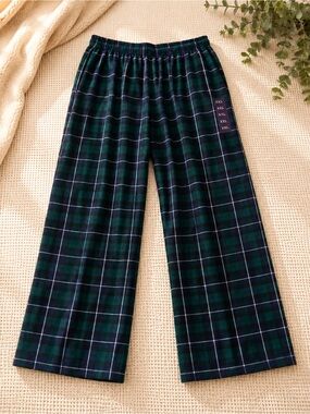 Men's Plaid Lounge Pants - Green/Blue